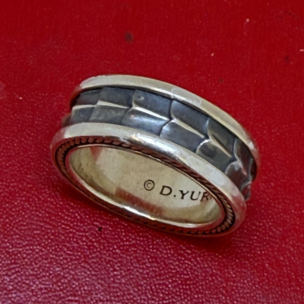 Authentic David Yurman Armory Sterling Silver Men's Band Ring Size 9.5 - Picture 4 of 8